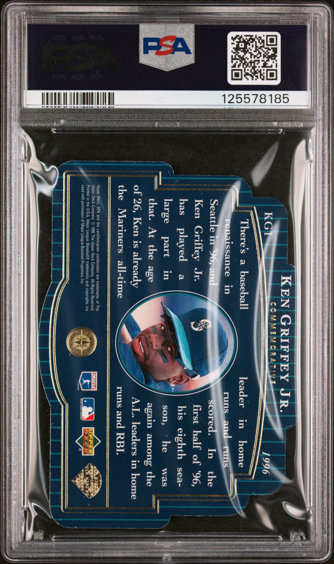 1996 Spx Ken Griffey Jr. Commemorative #KG1 PSA 9 SN 125578185