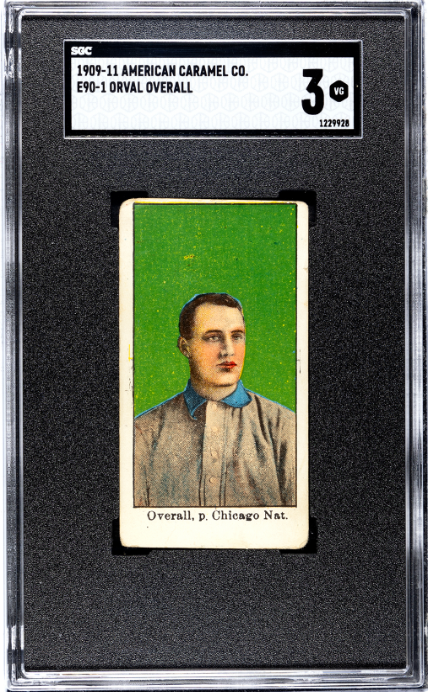 1909-11 American Caramel Co. (E90-1) # Orval Overall SGC 3 SN 1229928