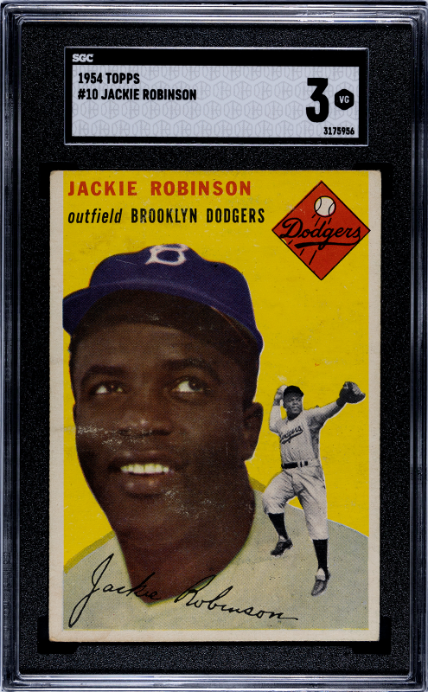 1954 Topps #10 Jackie Robinson SGC 3 SN 3175956