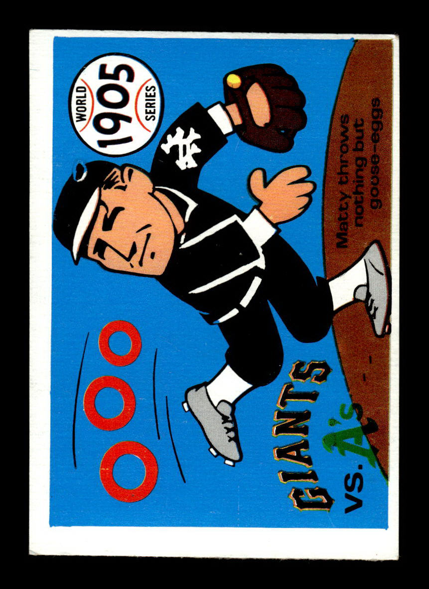 1970 Fleer World Series #2 1905 - Giants vs. A's VGEX 55B10007650