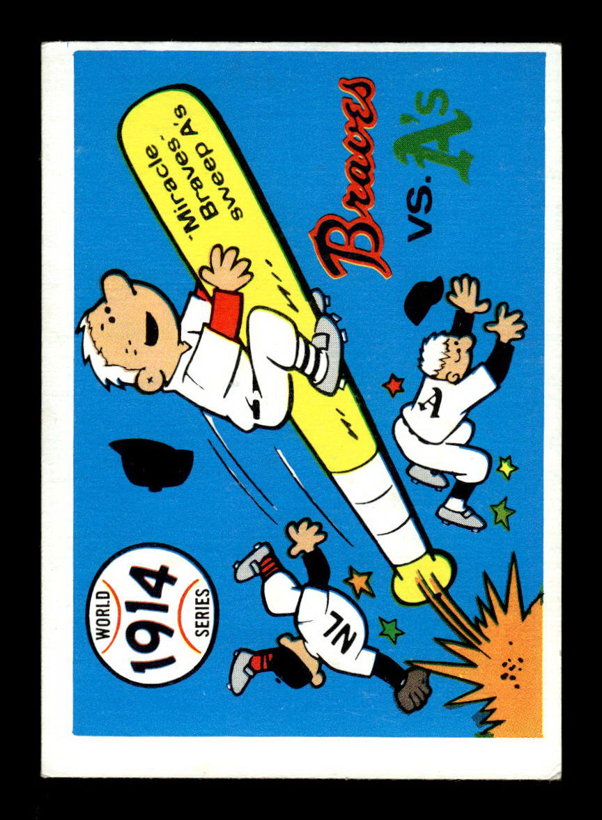 1970 Fleer World Series #11 1914 - Braves vs. A's VGEX 55B10007653