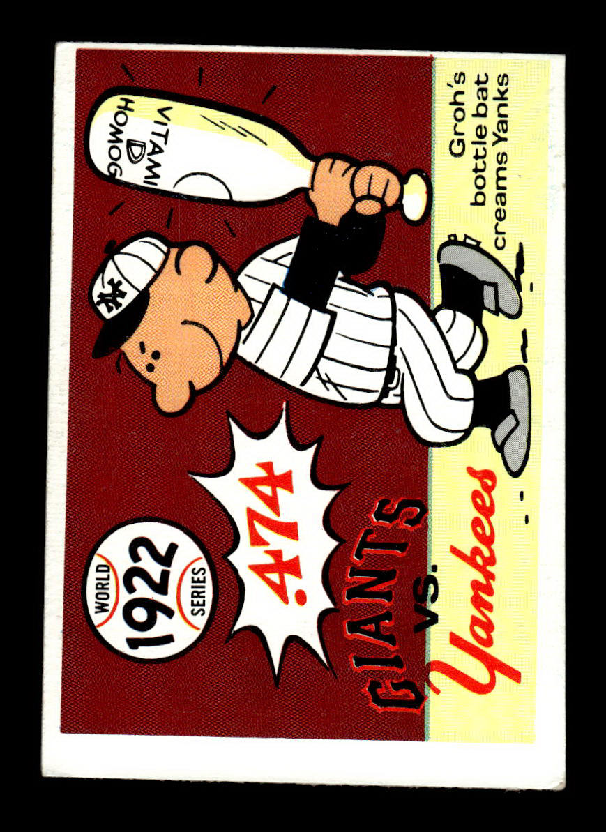 1970 Fleer World Series #19 1922 - Giants vs. Yankees VGEX 55B10007656