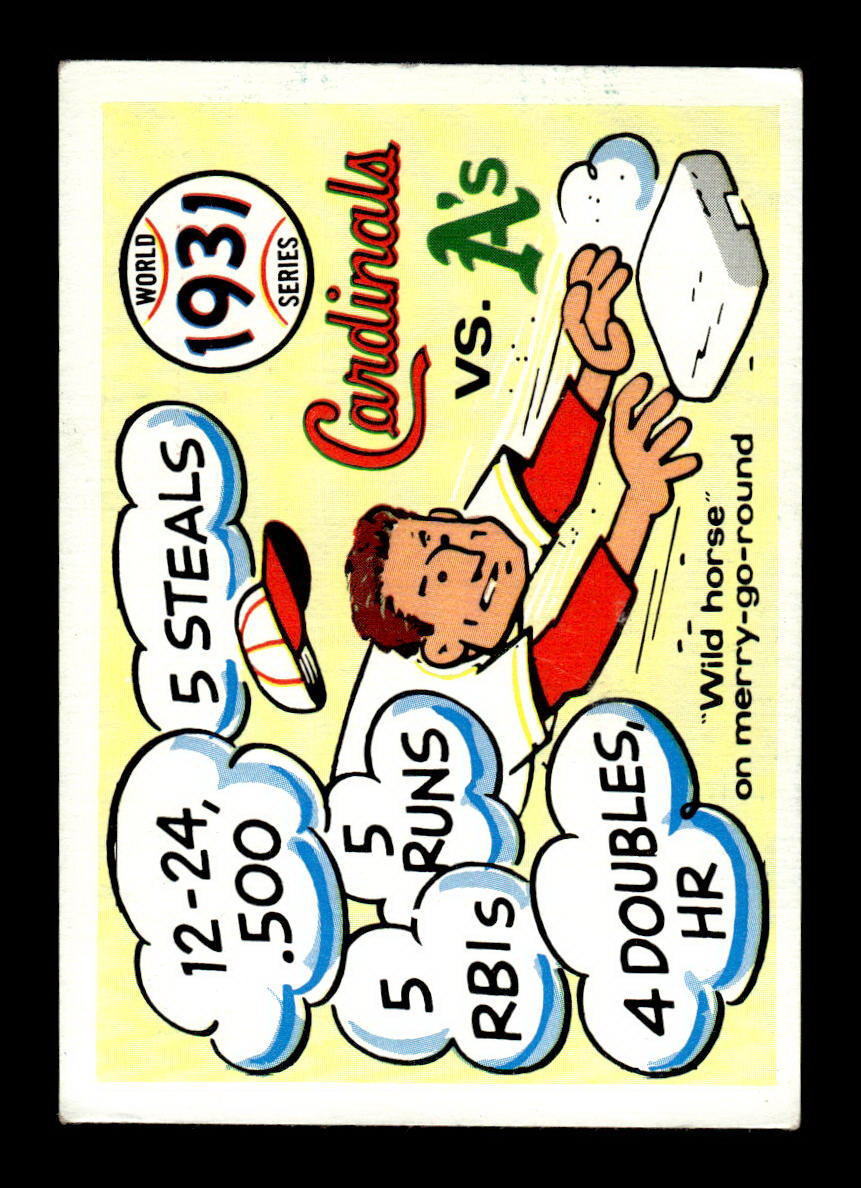 1970 Fleer World Series #28 1931 - Cardinals vs. As VGEX 55B10007661