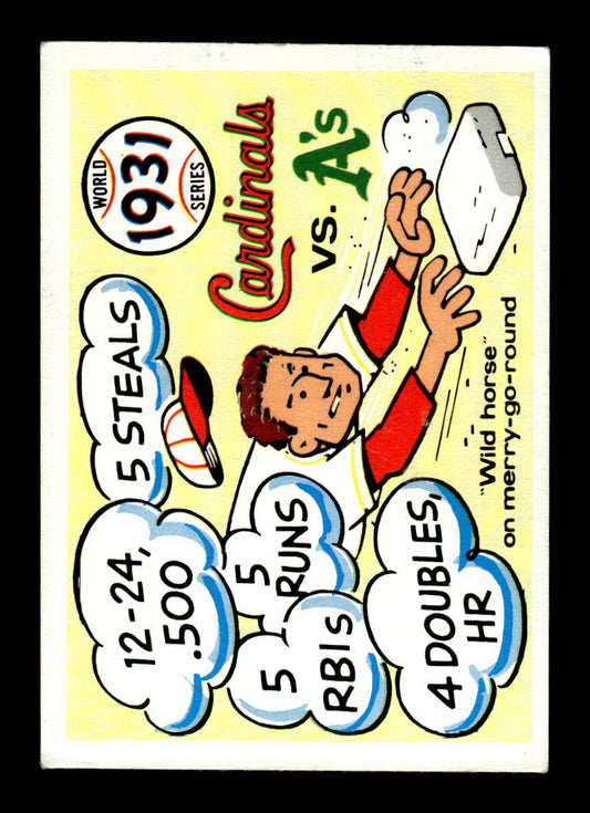 1970 Fleer World Series #28 1931 - Cardinals vs. As VGEX 55B10007661