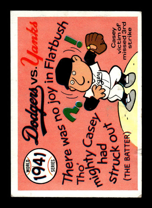 1970 Fleer World Series #38 1941 - Dodgers vs. Yankees VGEX 55B10007664