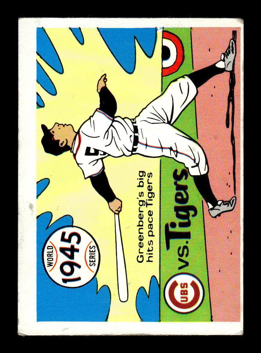 1970 Fleer World Series #42 1945 - Cubs vs. Tigers VGEX 55B10007665