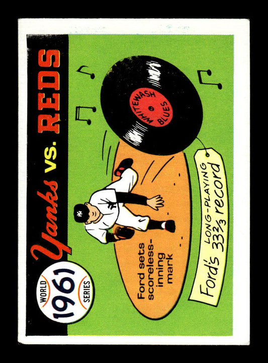 1970 Fleer World Series #58 1961 - Yankees vs. Reds VGEX 55B10007670