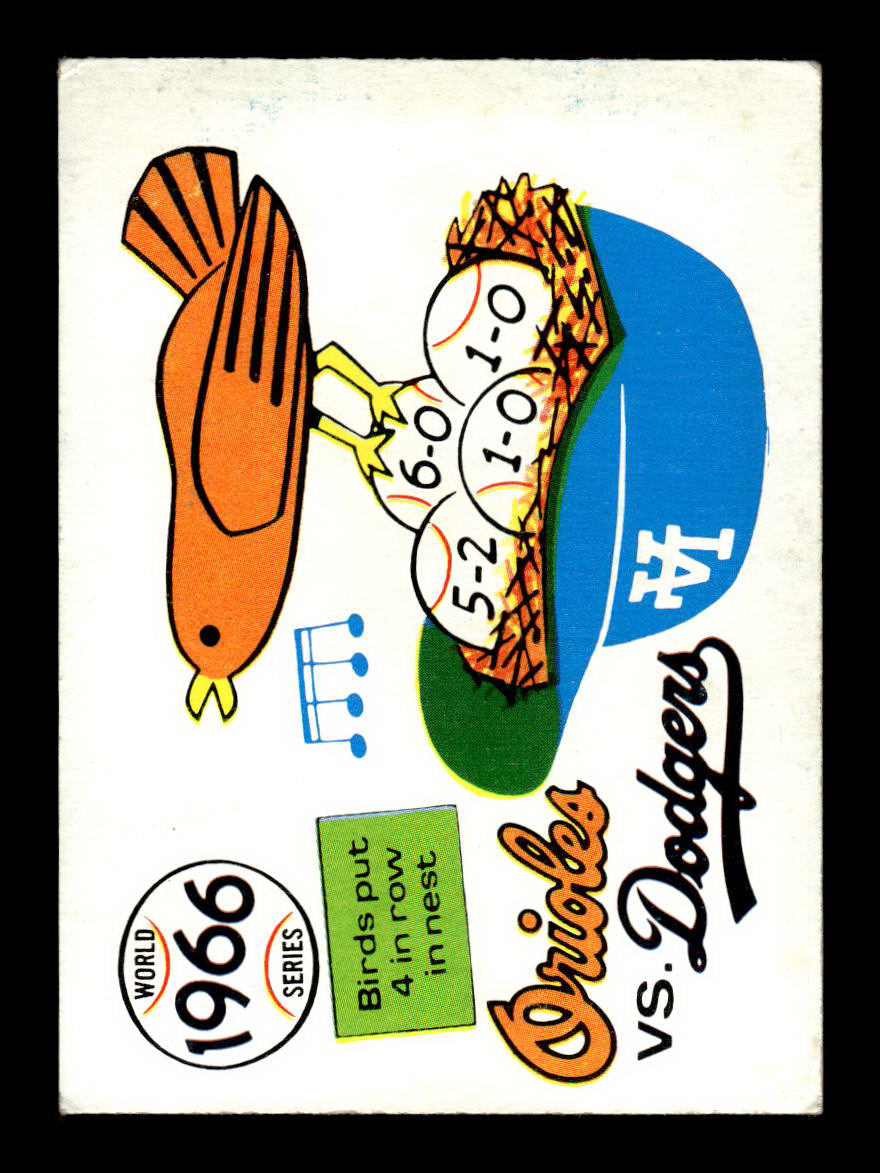 1970 Fleer World Series #63 1966 - Orioles vs. Dodgers VGEX 55B10007672