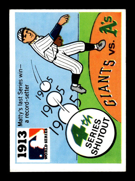 1971 Fleer World Series (Black Backs) #11 1913 - Giants vs. A's VGEX 55B10007673