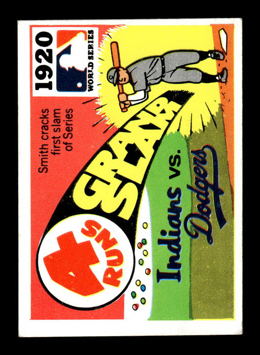 1971 Fleer World Series Black Backs #18 1920 - Indians Dodgers VGEX 55B10007675