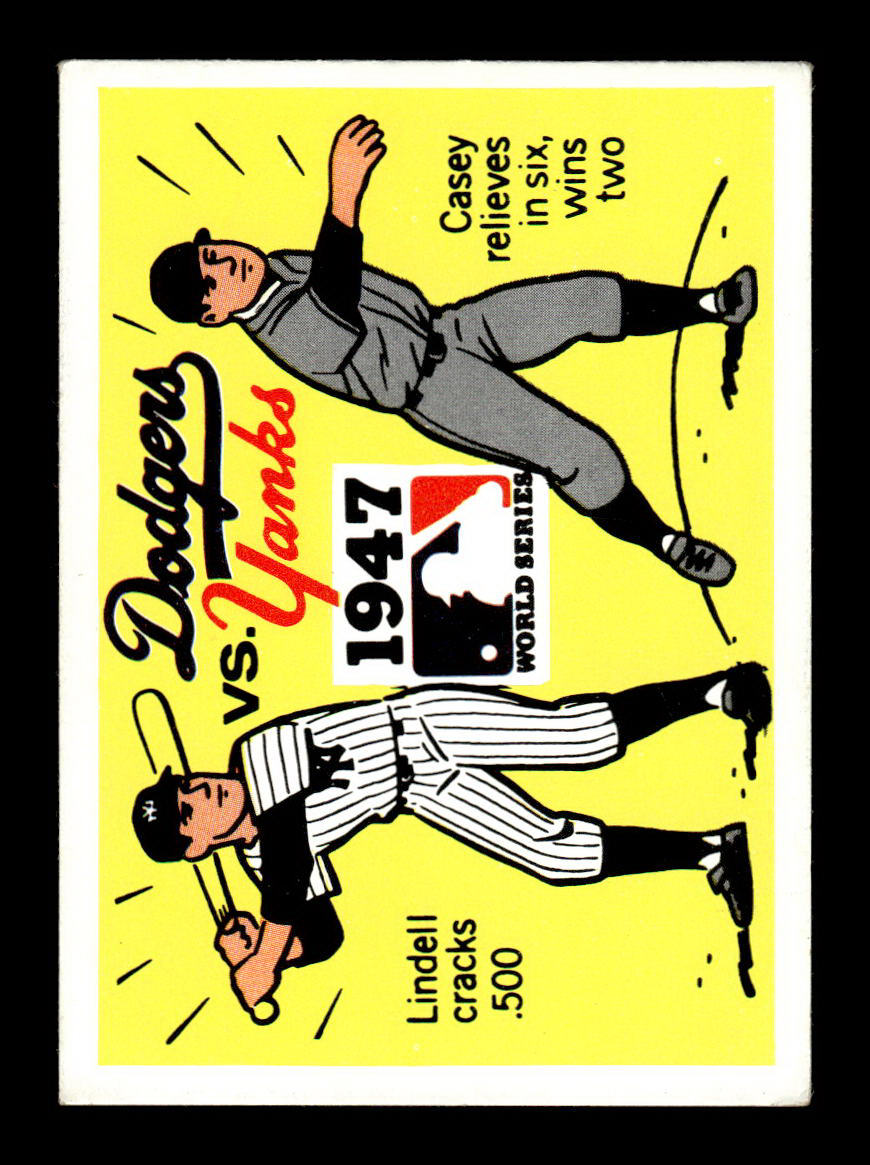 1971 Fleer World Series Black Backs #45 1947 - Dodgers Yankees VGEX 55B10007677