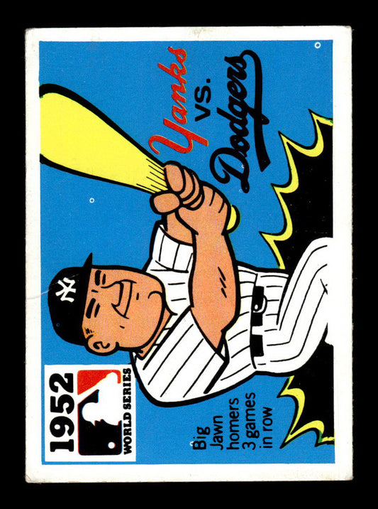 1971 Fleer World Series Black Backs #50 1952 - Yankees Dodgers VGEX 55B10007678