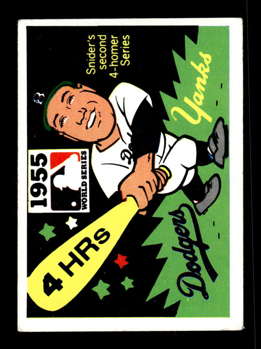 1971 Fleer World Series Black Backs #53 1955 - Dodgers Yankees VGEX 55B10007681