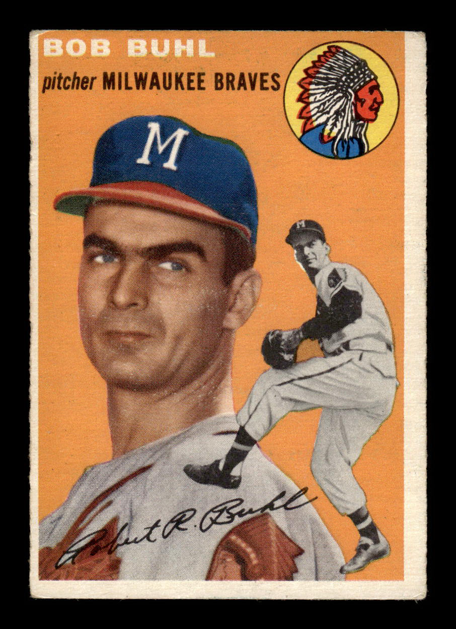 1954 Topps #210 Bob Buhl Milwaukee Braves VG 54T10007695