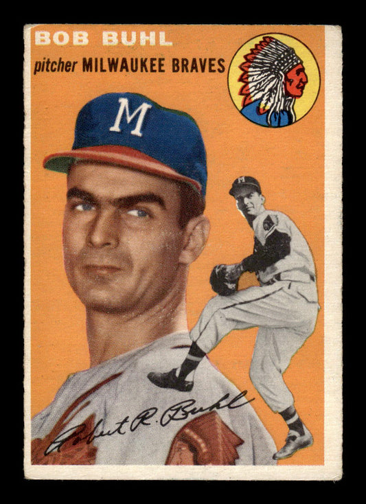 1954 Topps #210 Bob Buhl Milwaukee Braves VG 54T10007695