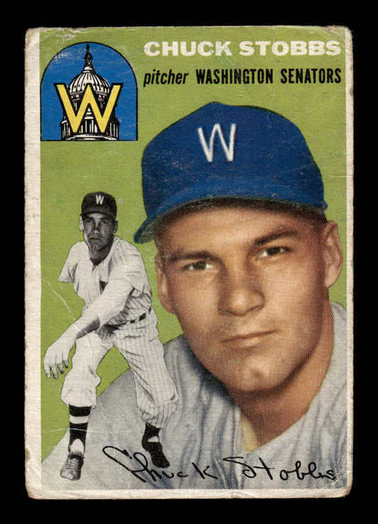 1954 Topps #185 Chuck Stobbs Washington Senators Poor 54T10007710
