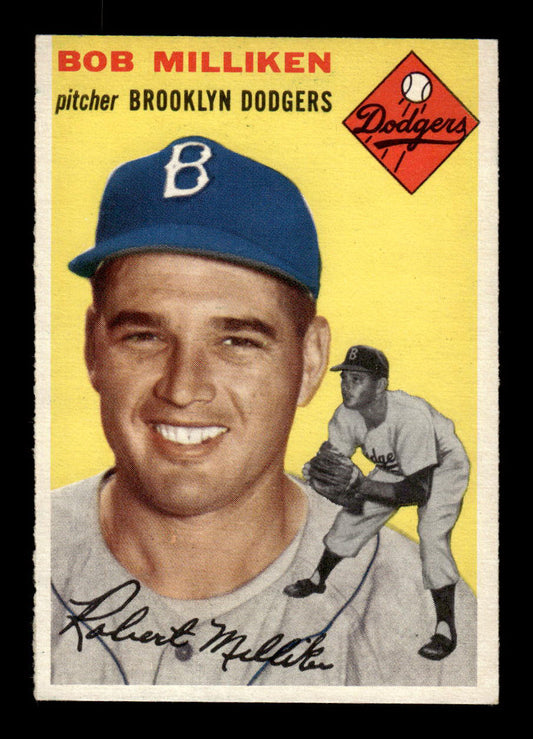 1954 Topps #177 Bob Milliken Brooklyn Dodgers EX 54T10007715