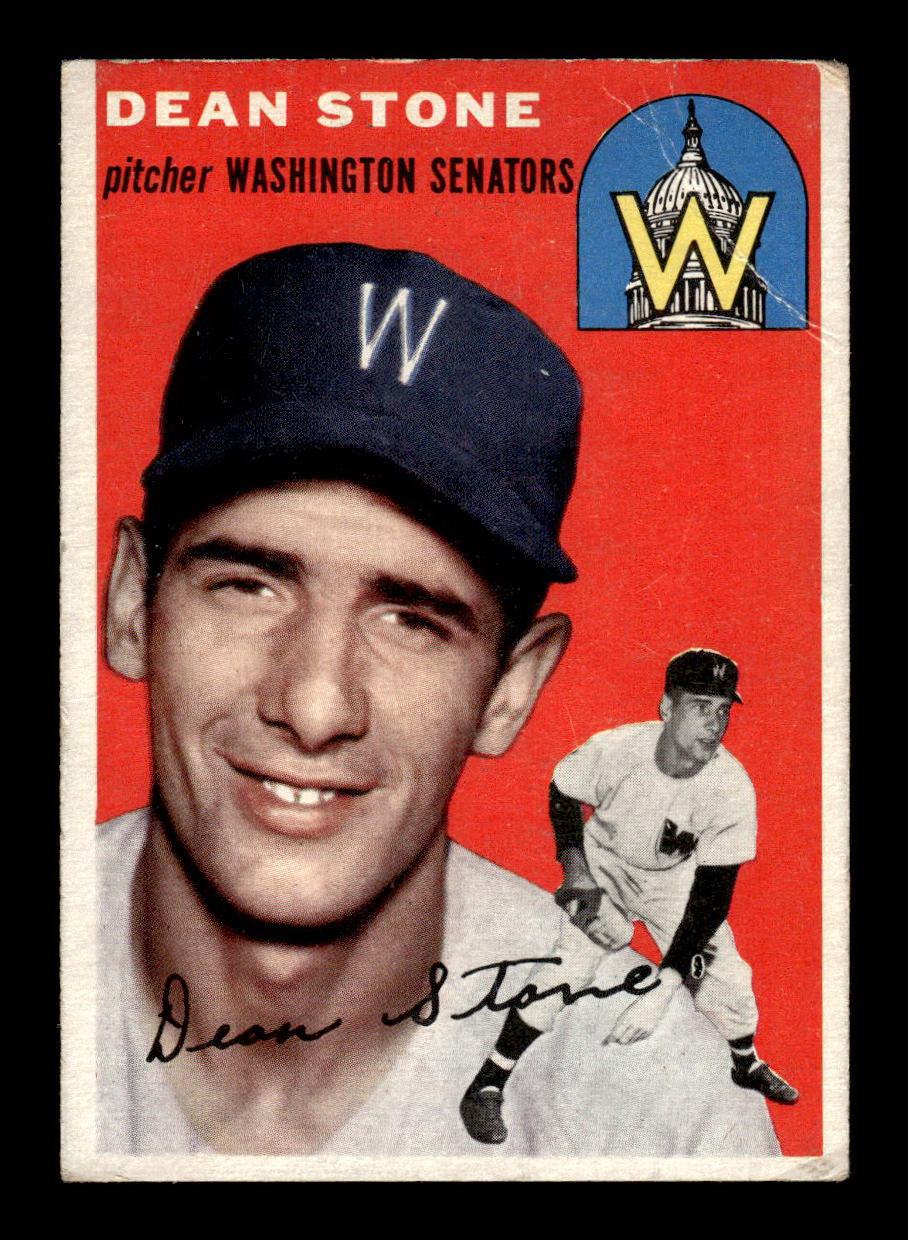 1954 Topps #114 Dean Stone Washington Senators VG 54T10007757