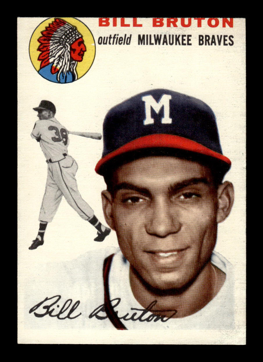 1954 Topps #109 Bill Bruton Milwaukee Braves VG 54T10007764