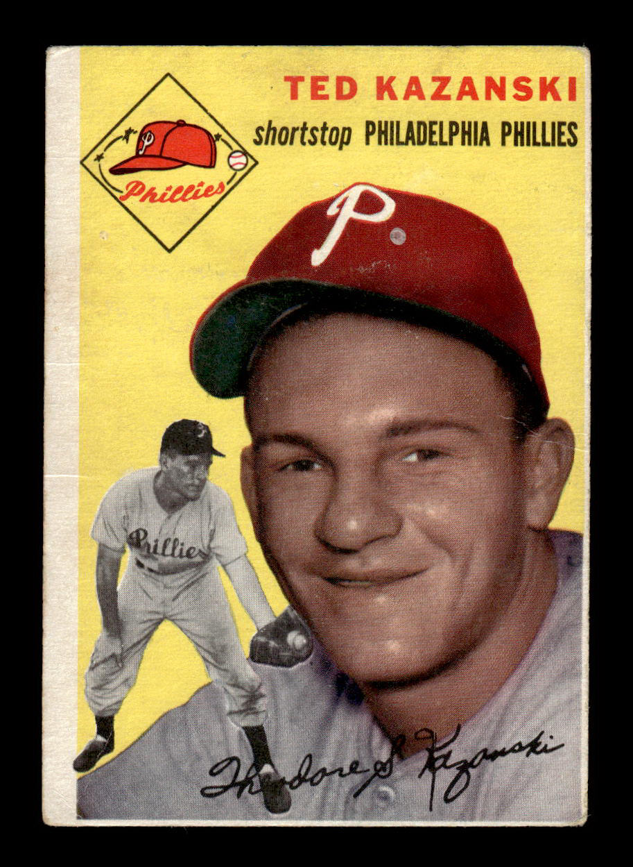 1954 Topps #78 Ted Kazanski Philadelphia Phillies VG 54T10007792