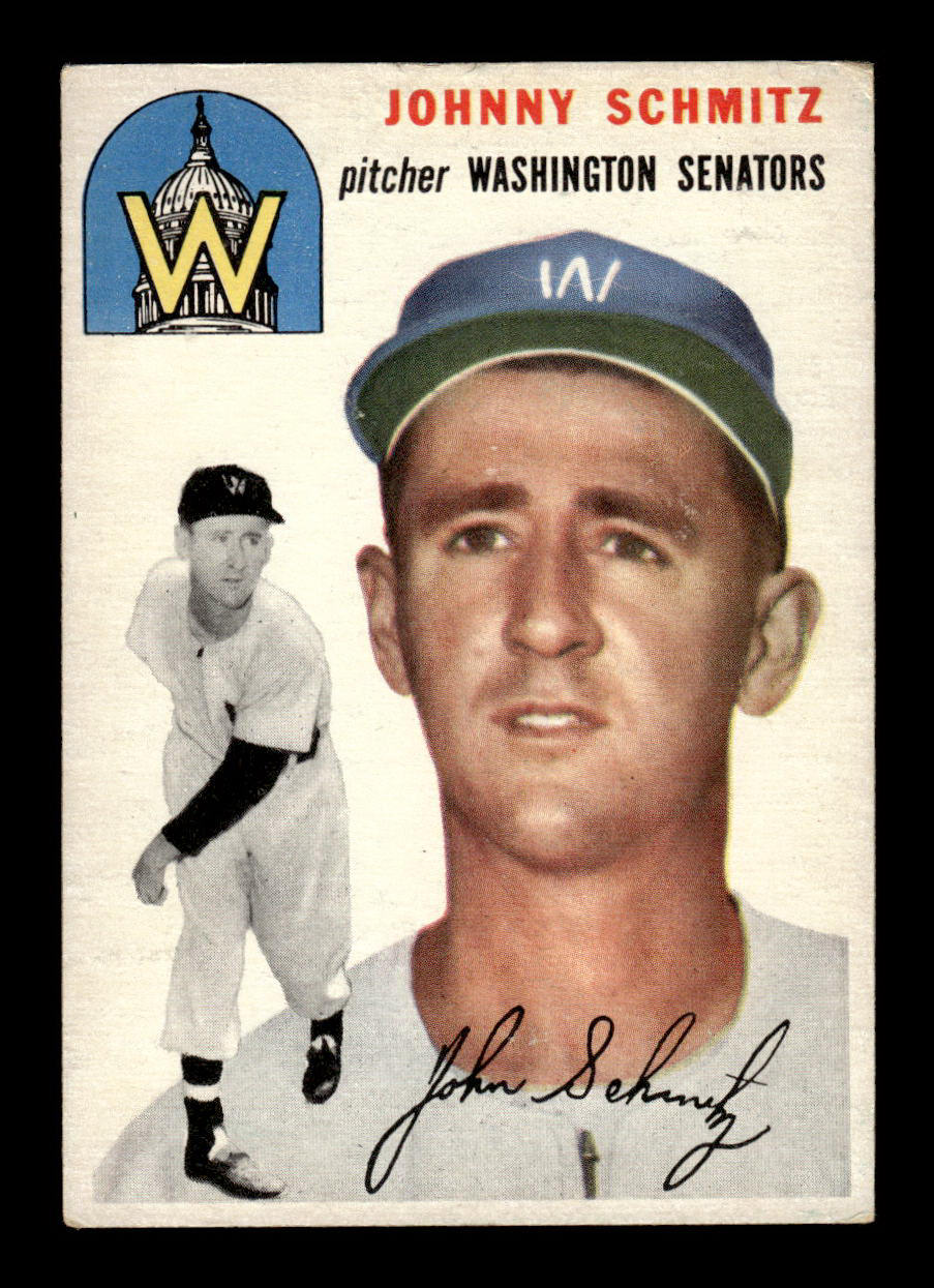 1954 Topps #33 Johnny Schmitz Washington Senators VG 54T10007839