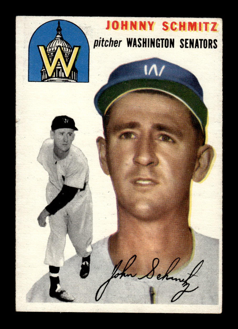 1954 Topps #33 Johnny Schmitz Washington Senators VG 54T10007840