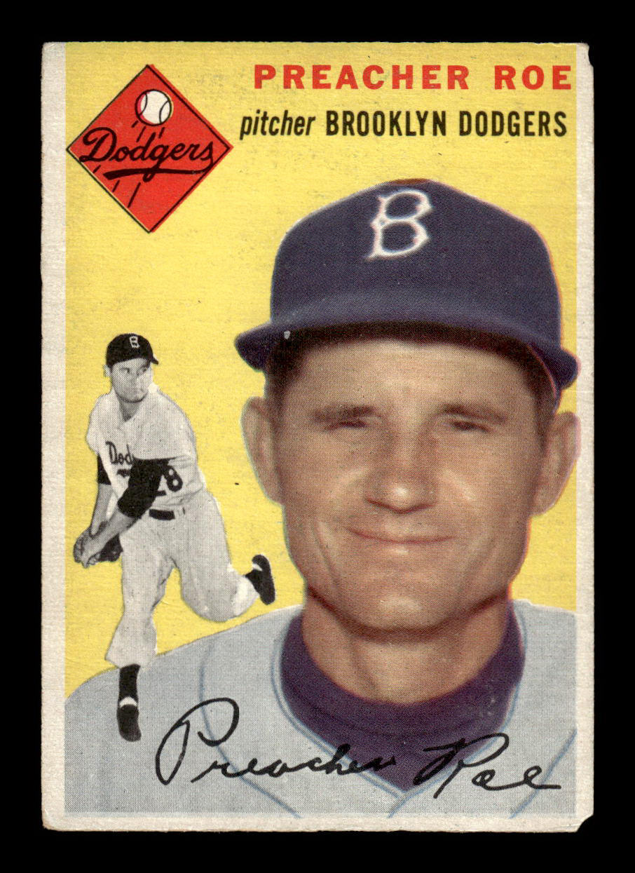 1954 Topps #14 Preacher Roe Brooklyn Dodgers VG 54T10007862