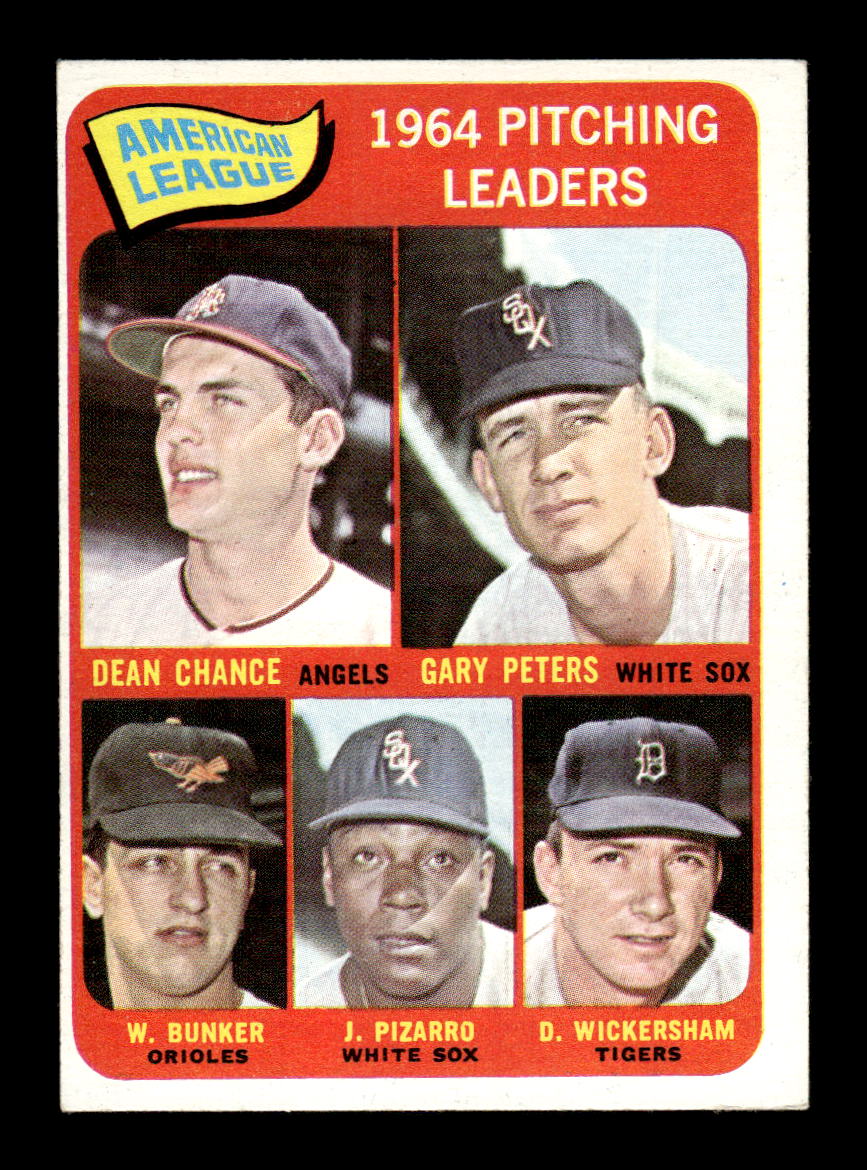 1965 Topps #9 AL 1964 Pitching Leaders VG 54T10007884