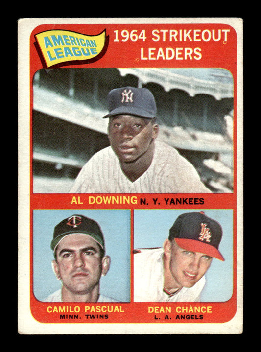 1965 Topps #11 AL 1964 Strikeout Leaders VG 54T10007886