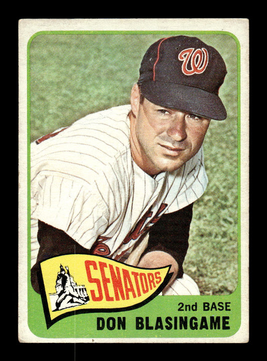 1965 Topps #21 Don Blasingame Washington Senators VG 54T10007894