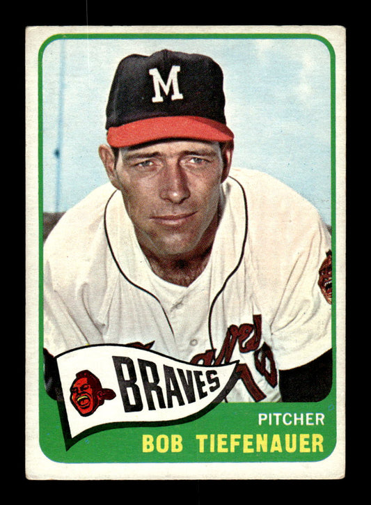 1965 Topps #23 Bob Tiefenauer Milwaukee Braves VG 54T10007896