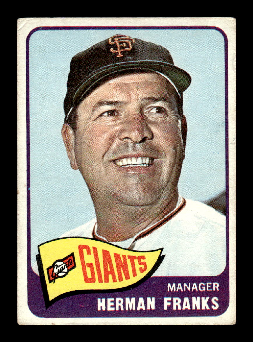 1965 Topps #32 Herman Franks San Francisco Giants VG 54T10007902