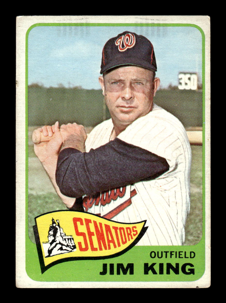 1965 Topps #38 Jim King Washington Senators VG 54T10007908