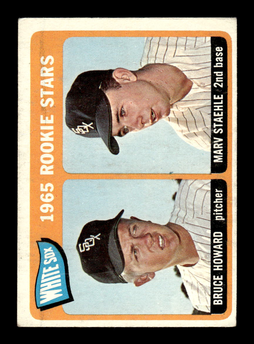 1965 Topps #41 White Sox Rookie Stars Bruce Howard Marv Staehle VG 54T10007911
