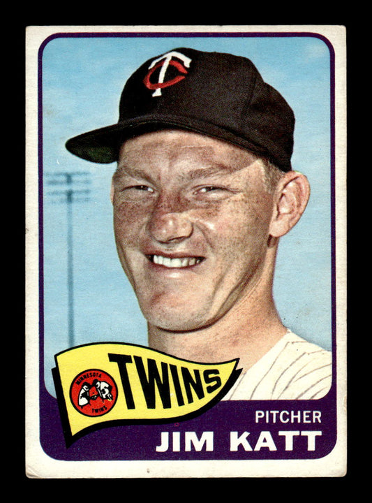 1965 Topps #62 Jim Kaat Minnesota Twins VGEX 54T10007926