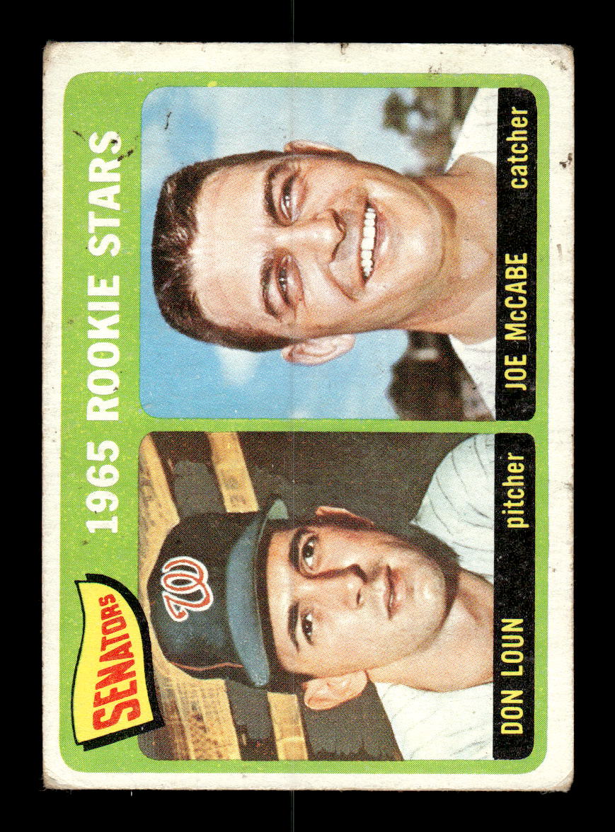 1965 Topps #181 Senators 1965 Rookie Stars Don Loun Joe McCabe VG 54T10007988