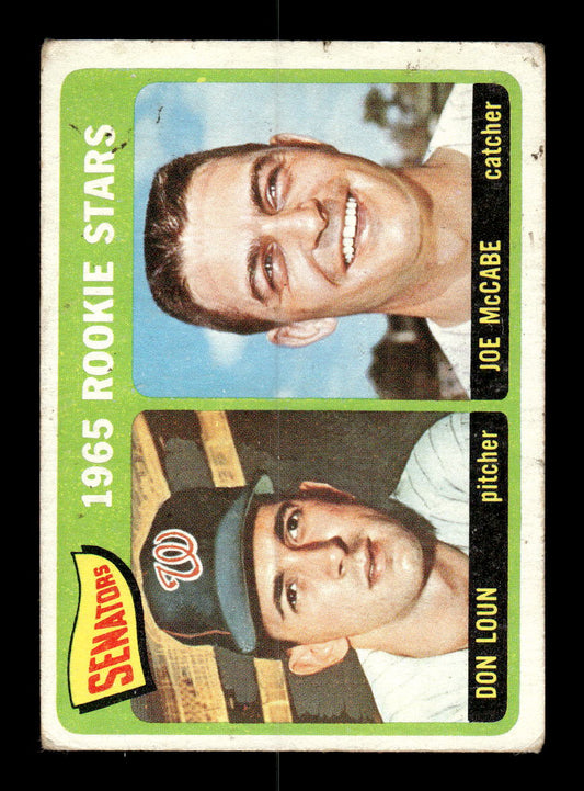 1965 Topps #181 Senators 1965 Rookie Stars Don Loun Joe McCabe VG 54T10007988
