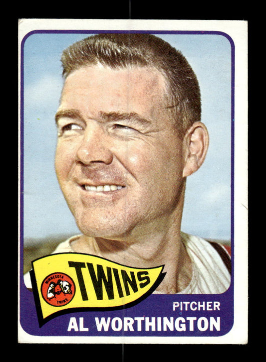 1965 Topps #216 Al Worthington Minnesota Twins VG 54T10008000