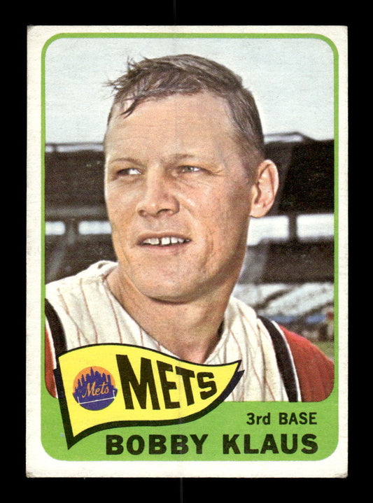 1965 Topps #227 Bobby Klaus New York Mets VG 54T10008009