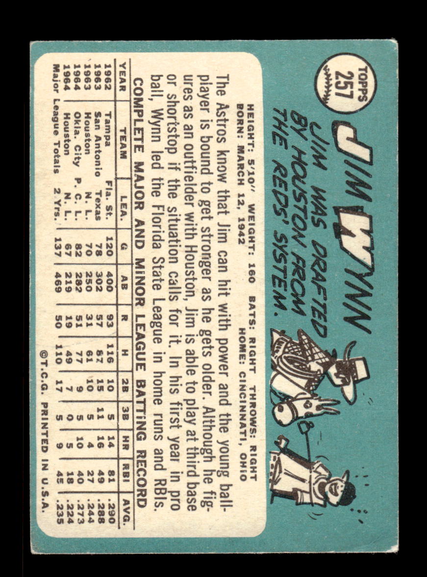 1965 Topps #257 Jim Wynn Houston Astros VG 54T10008026
