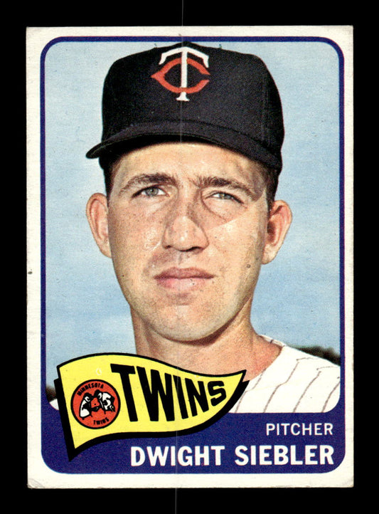 1965 Topps #326 Dwight Siebler Minnesota Twins VG 54T10008063