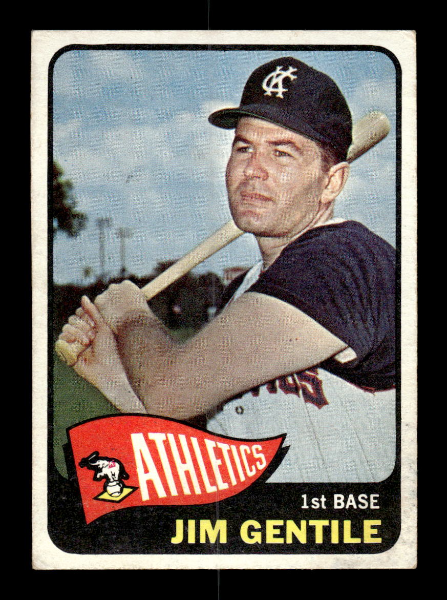 1965 Topps #365 Jim Gentile Kansas City Athletics VG 54T10008080