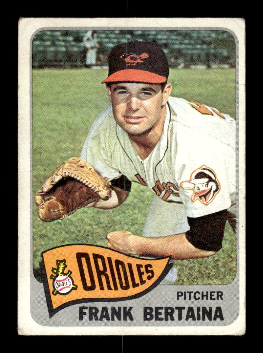1965 Topps #396 Frank Bertaina Baltimore Orioles G/VG 54T10008093