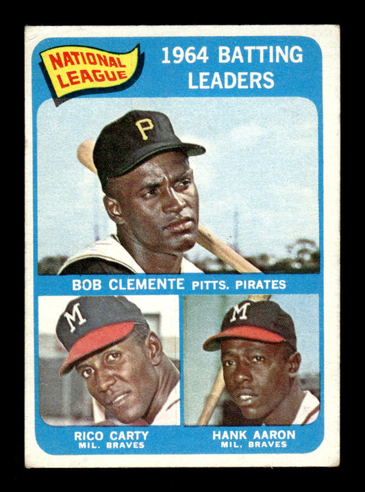 1965 Topps #2 NL 1964 Batting Leaders Clemente Carty Aaron VG 54T10008176