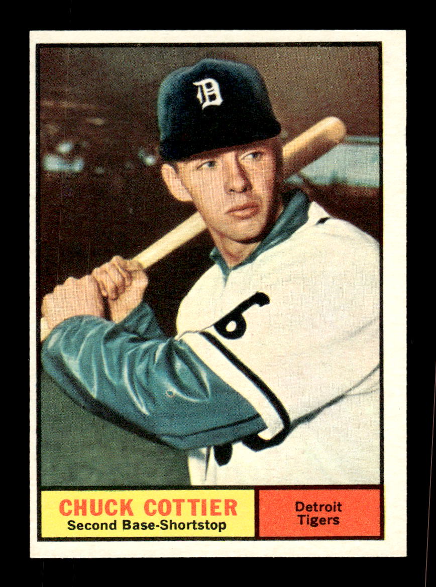 1961 Topps #13 Chuck Cottier Detroit Tigers EXMT KC10008341