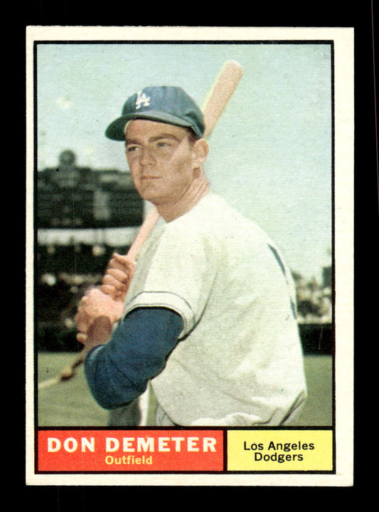 1961 Topps #23 Don Demeter Los Angeles Dodgers EXMT KC10008349