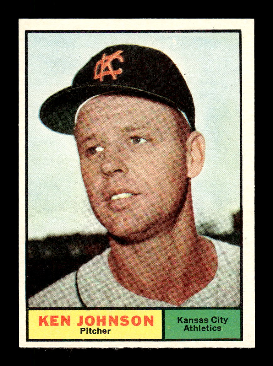 1961 Topps #24 Ken Johnson Kansas City Athletics EXMT KC10008350