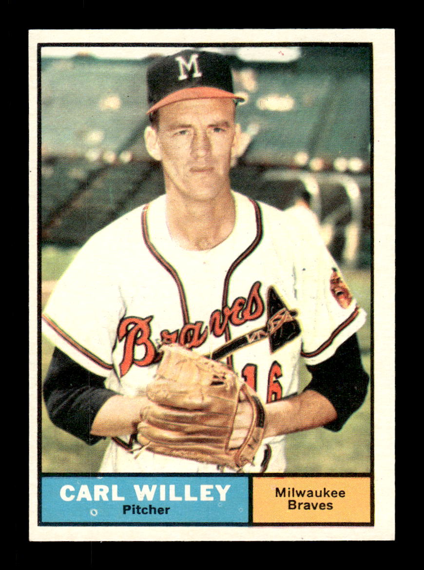 1961 Topps #105 Carl Willey Milwaukee Braves EXMT KC10008362