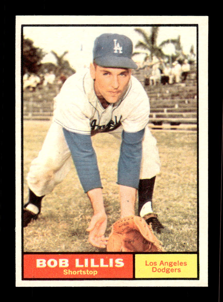 1961 Topps #38 Bob Lillis Los Angeles Dodgers EXMT KC10008383