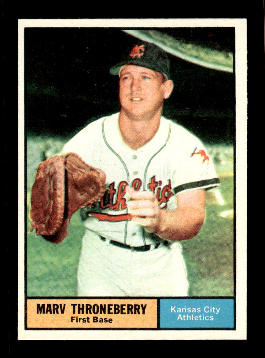 1961 Topps #57 Marv Throneberry Kansas City Athletics EXMT KC10008389